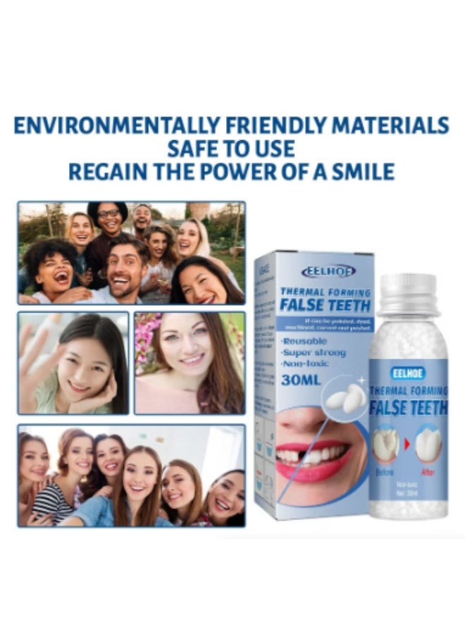 إيلهو مجموعة إصلاح الأسنان بالحرارة، حبيبات إصلاح الأسنان لاستبدال الأسنان المفقودة والكسور، مجموعة ترميم الأسنان المؤقتة. - Image 5